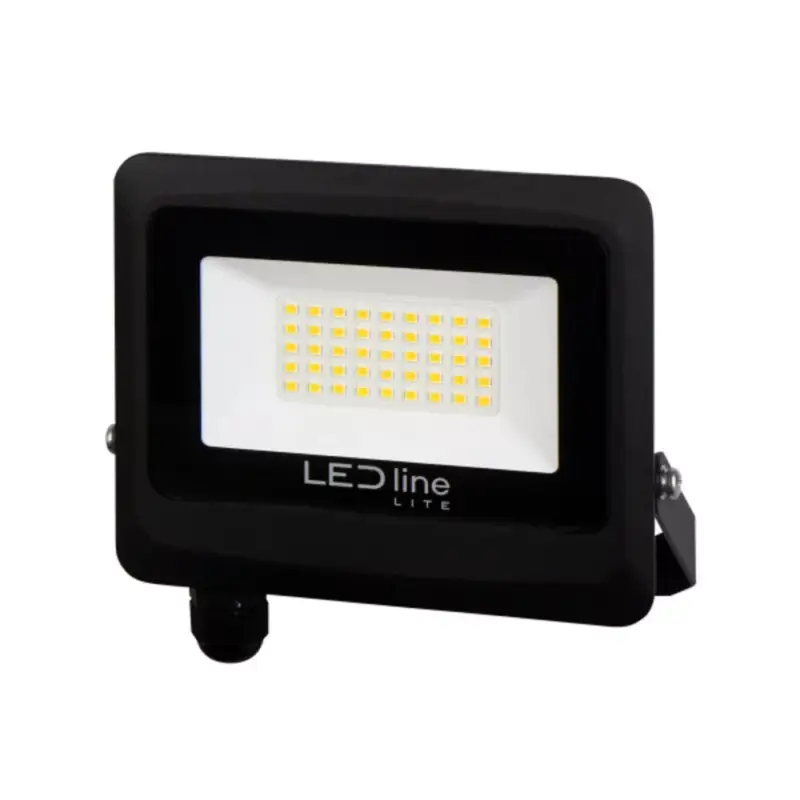 PHOTON LED reflektor, 120°, IP65, 30 W, természetes fehér, fekete, 3 év garancia, 30W, 4000K, 3000lm, CRI≥80, LED line, LL-203525 Gyors kiszállítás