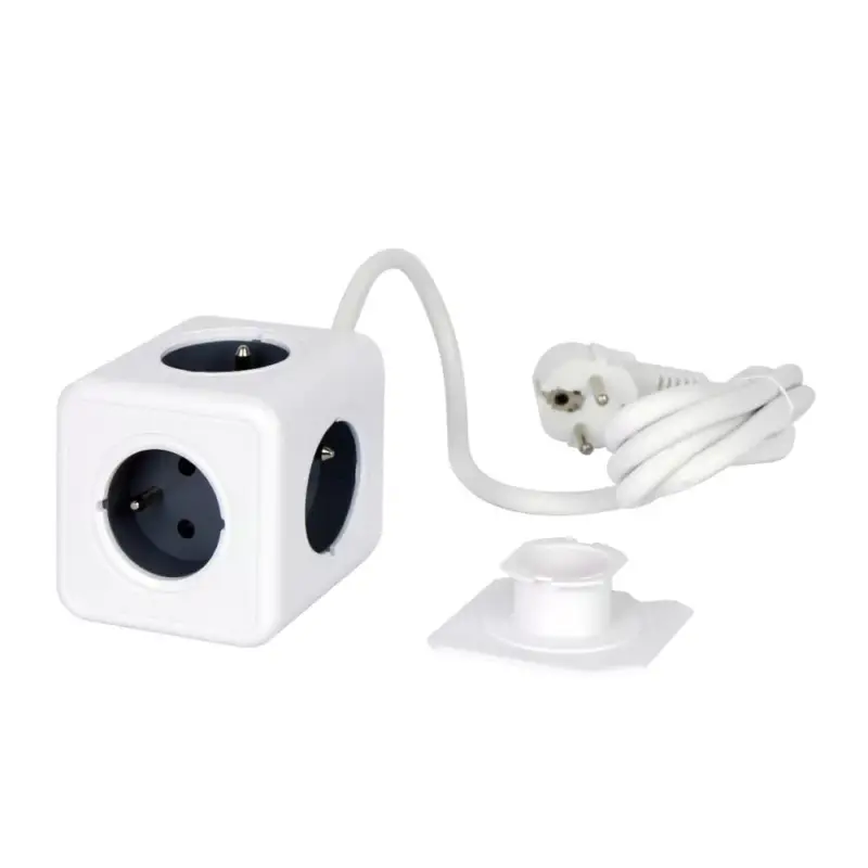 CUBE adapter 5 aljzat 16A/3680W 1,5m AURA line, LED line, LL-205796 Végkiárusítás