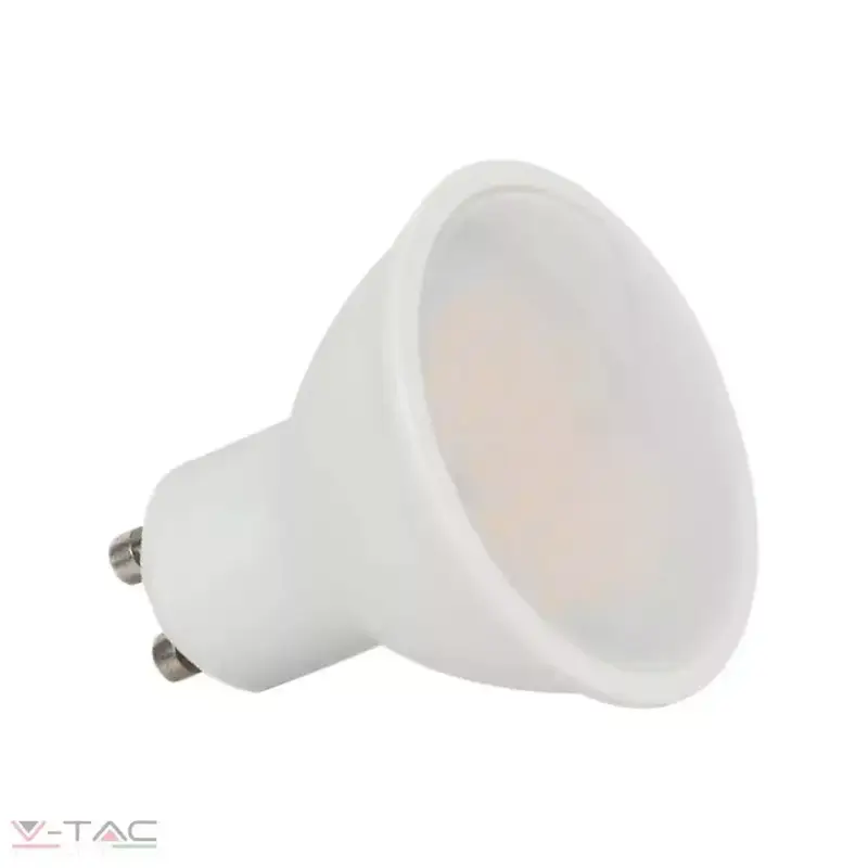 Outlet LED spot égő, 2,9w, 4000K, természetes fehér, 250lm, GU10, 100°, fehér/tejfehér búra, CRI>80, V-TAC, 212988