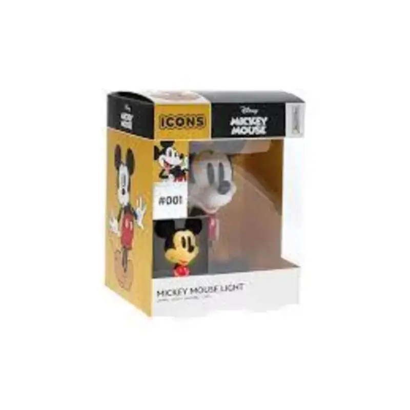 LED-dísz, éjszakai lámpa, asztali lámpa, 3D hangulatvilágítás, Mickey Mouse, 10 cm, 2 db AAA elem, Disney Legnépszerűbb