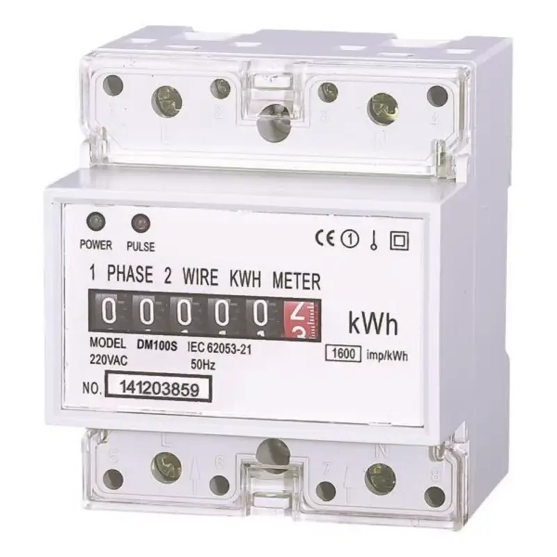 1 Fázisú mechanikus fogyasztásmérő sínre szerelhető 50A 220-240V, Eurolamp, 149297 Biztonságos fizetés