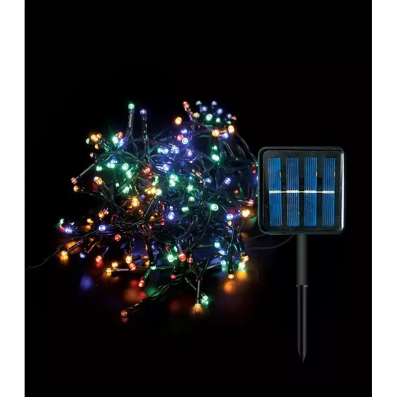 Napelemes LED karácsonyi fényfüzér NATALE-8 300LED többszínű 30m 1.2V IP44 Kedvezményes ár