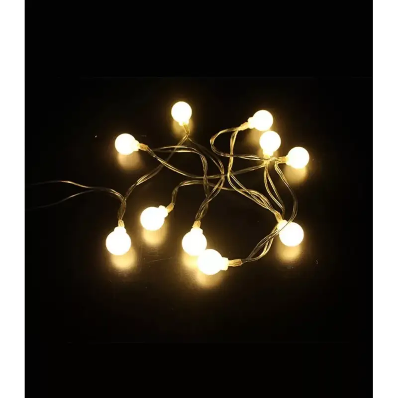 Biztonságos fizetés LED Karácsonyi fényfüggöny NATALE-13 10LED 2700K 1m 2xAA IP20 átlátszó, időzítő funkcióval 5620681 VITO