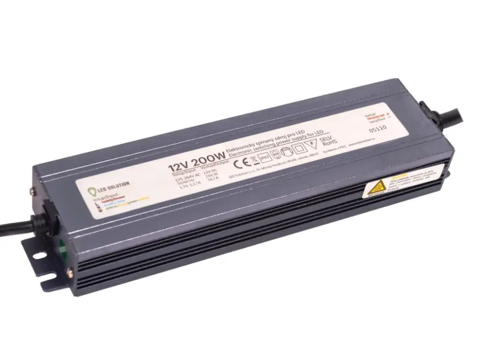 Gyors kiszállítás LED tápegység (trafó), 12V, 200W, IP67