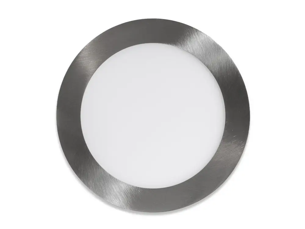 Ezüst kerek beépíthető LED panel 165mm 12W Kiárusítás