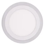 Fehér süllyeszthető LED-panel, gömbölyű, 195mm, 12W+4W, háttérvilágítással Expressz szállítás