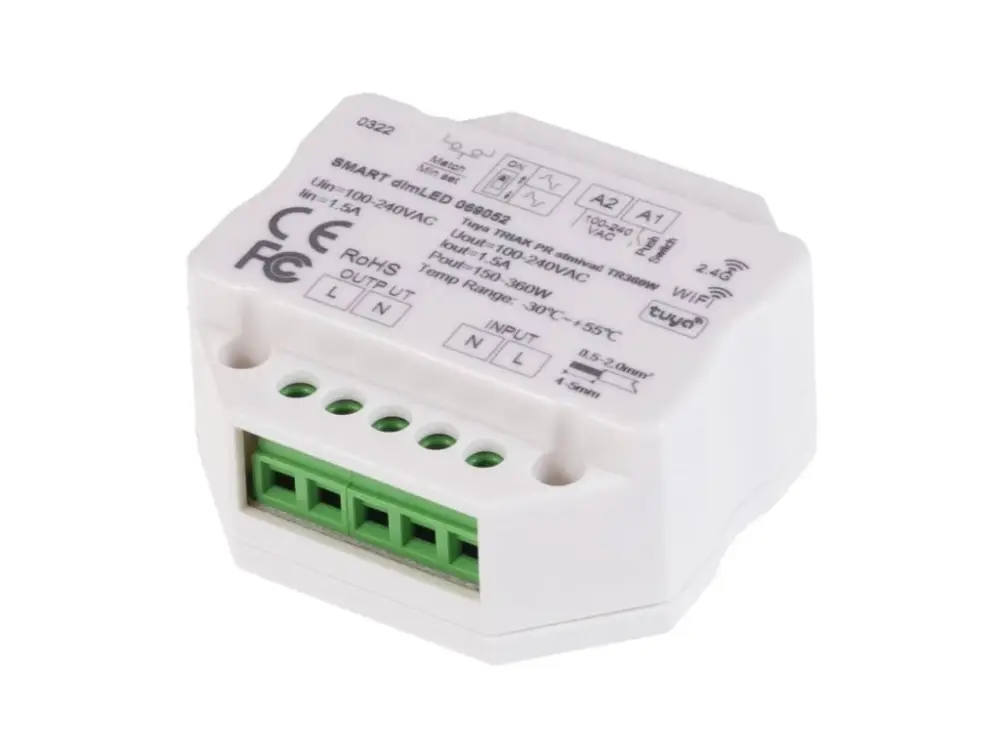 Biztonságos vásárlás DimLED SMART Fényerő-szabályozó TUYA LED-lámpákhoz, 230V