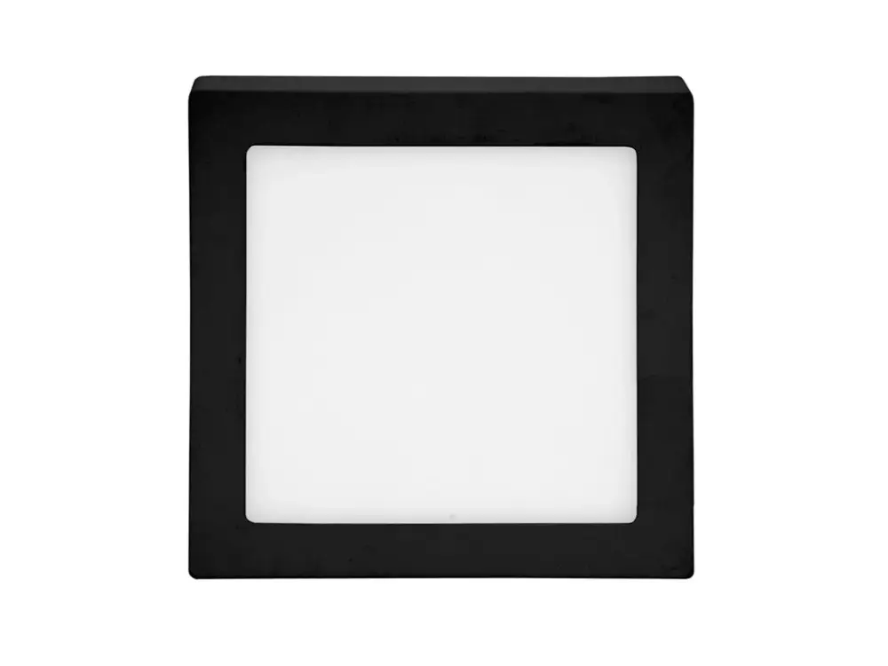 Fekete rögzíthető LED-panel, szögletes, 170 x 170mm, 12W Végkiárusítás