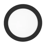 Akciós ár Fekete süllyeszthető LED-panel, gömbölyű, 170mm, 12W