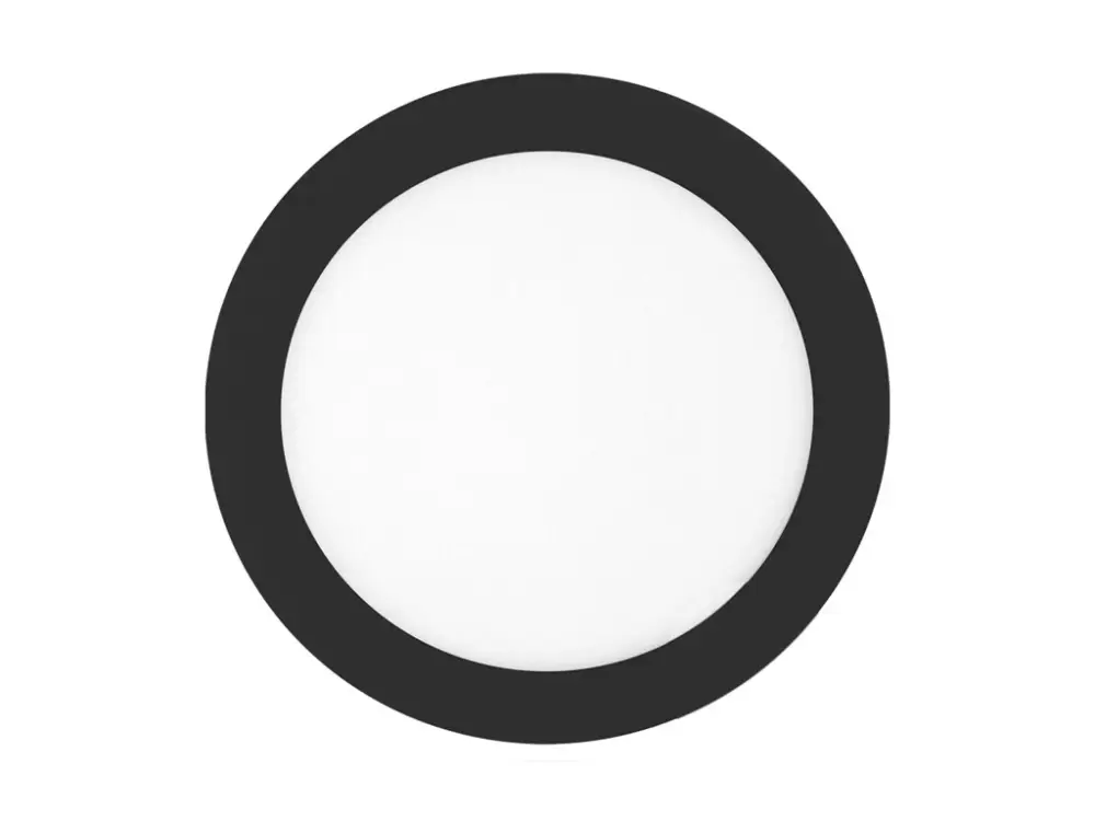 Akciós ár Fekete süllyeszthető LED-panel, gömbölyű, 170mm, 12W