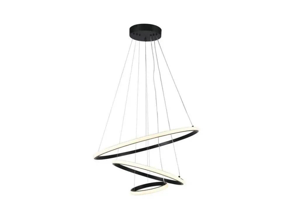 Exkluzív ajánlat Fekete függesztett LED-világítás, gömbölyű, 60cm, 32W