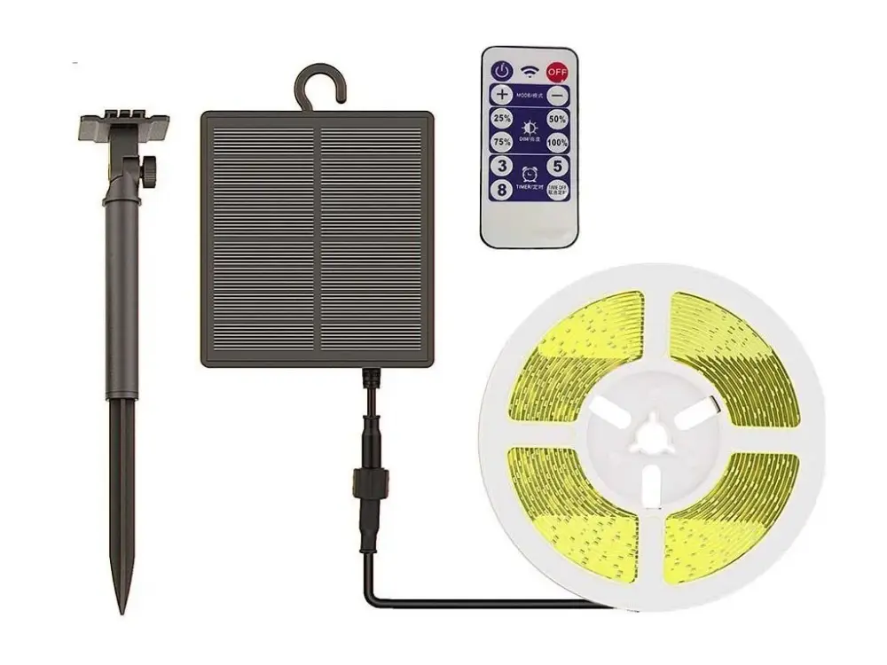 Napelemes LED-szalag, 6W/m, védelemmel IP67, távirányítással Végkiárusítás