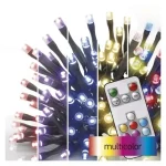 Biztonságos fizetés LED karácsonyi fényfüzér, 12m, RGB, távirányító, programok, időzítő