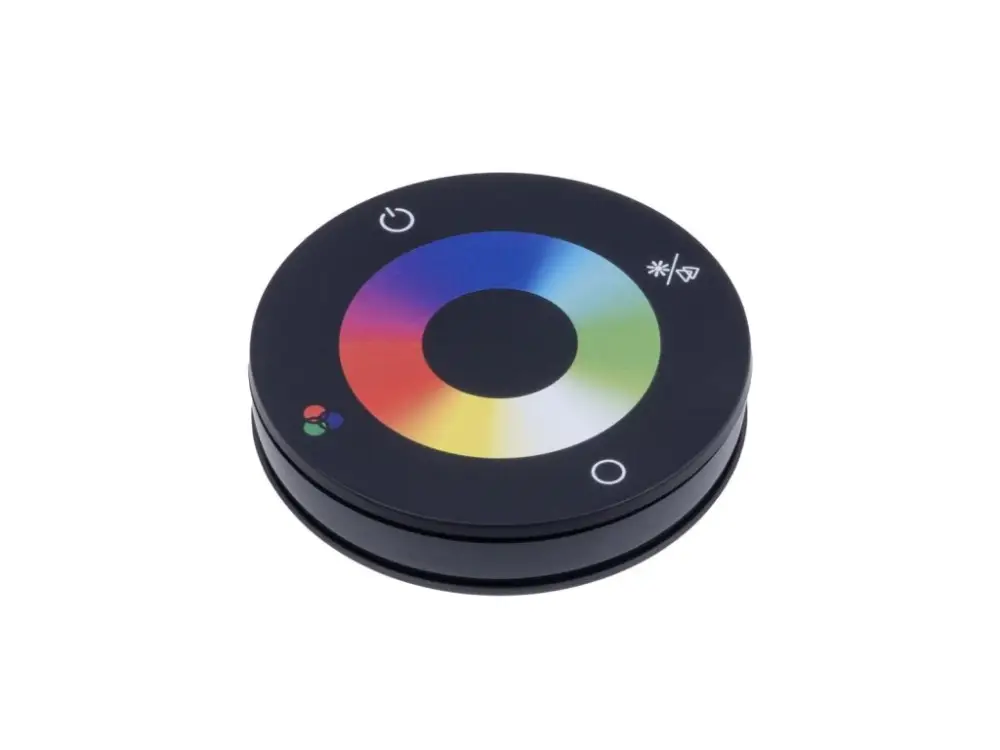 DimLED RGB és RGBW távirányító, kerek, fekete Árcsökkenés