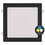 Fekete süllyeszthető LED-panel, szögletes, 300 x 300mm, 24W, 24V, CCT Olcsó