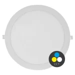Fehér süllyeszthető LED-panel, gömbölyű, 300mm, 24W, 24V, CCT Alacsony ár