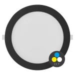 Vedd meg online Fekete süllyeszthető LED-panel, gömbölyű, 300mm, 24W, 24V, CCT