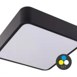 Biztonságos vásárlás Fekete mennyezeti LED-lámpa, négyzet, 400x400mm, 36W, CCT
