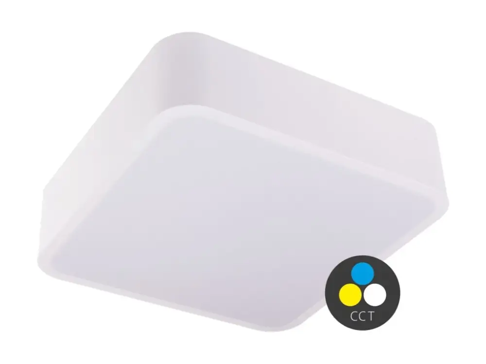 Biztonságos fizetés Fehér mennyezeti LED-lámpa, négyzet, 300x300mm, 24W, CCT