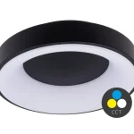 Fekete mennyezeti LED-lámpa, gömbölyű, 600mm, 60W, CCT Vásárlói kedvenc