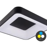 Utolsó esély Fekete mennyezeti LED-lámpa, négyzet, 500x500mm, 48W, CCT