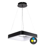 Fekete függesztett LED-lámpa, négyzet, 500x500mm, 48W, CCT Akciós ár