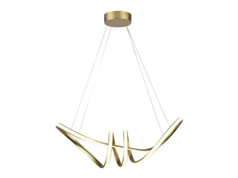 Árengedmény Arany függő LED dizájner lámpa 72cm 24W