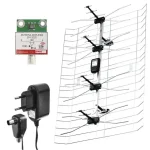 Kültéri antenna EM-025, 0-100km, DVB-T2, DAB, LTE/4G szűrő Kedvezményes ár