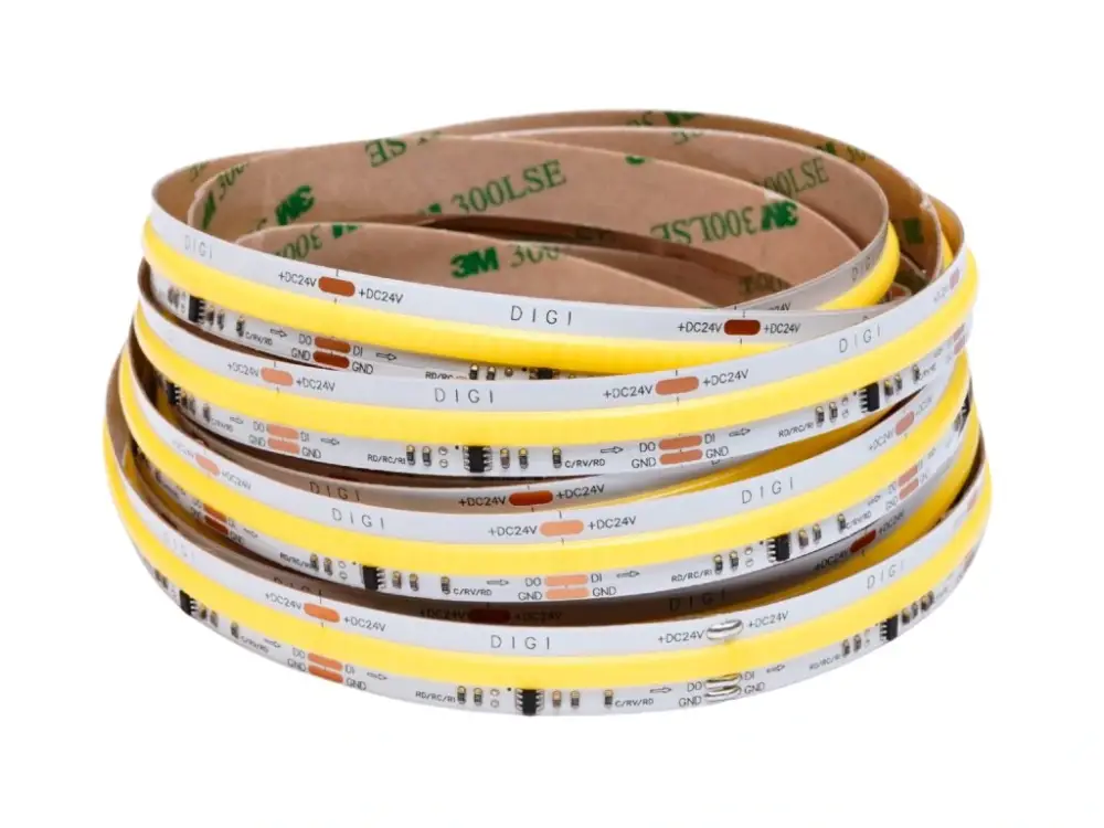 Expressz kézbesítés Digitális COB LED-szalag, 14W/m, 24V, védelem nélkül IP20
