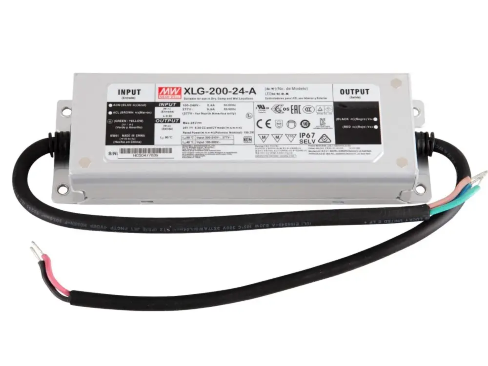 Mean Well tápegység XLG 24V 200W IP67 Rendeld meg most