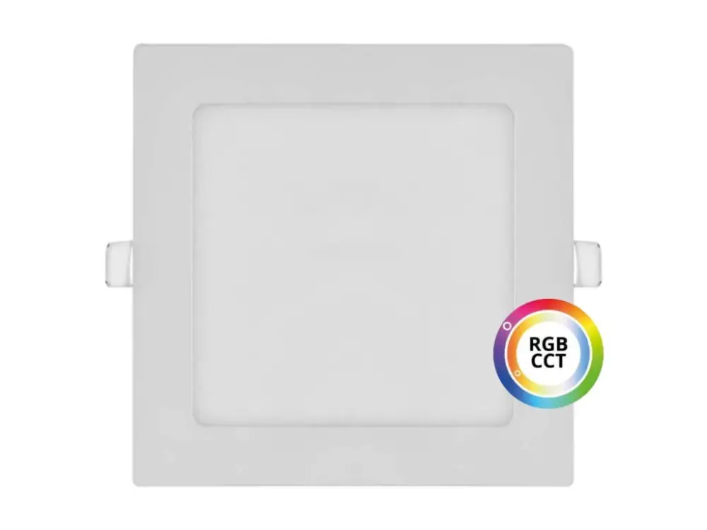 Fehér beépített négyzet alakú LED panel 174 x 174mm 18W 24V RGB+CCT Vedd meg most