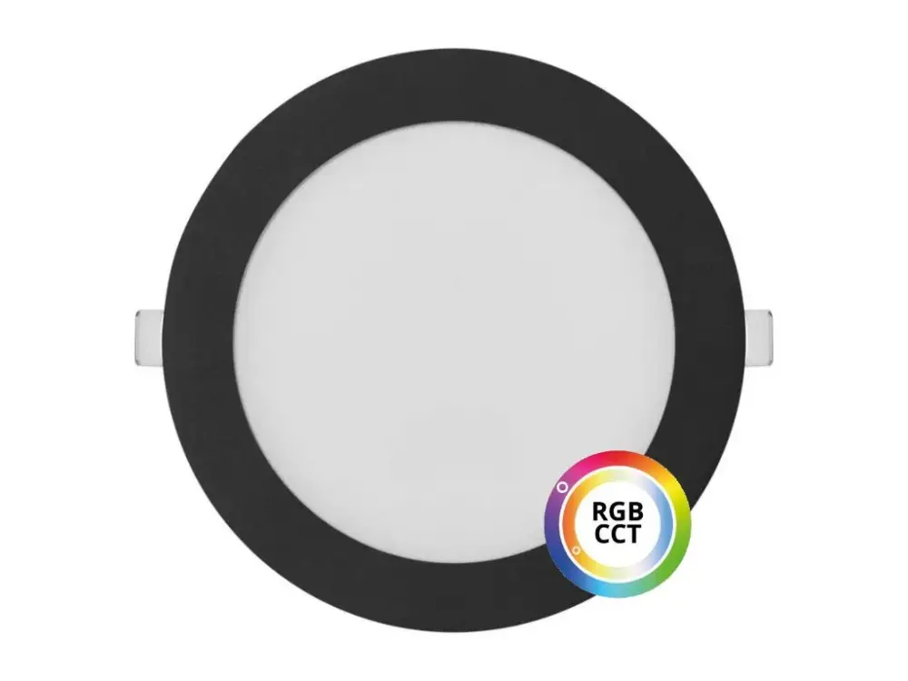 Fekete beépített LED panel kerek 174mm 18W 24V RGB+CCT Bestseller