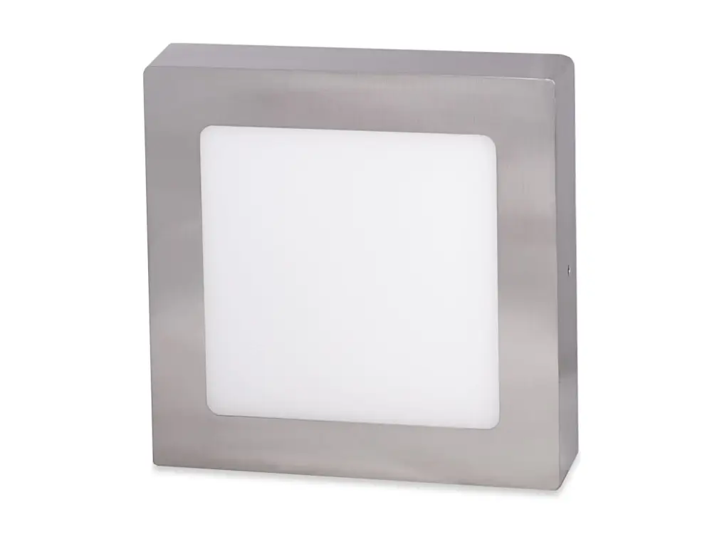 Ezüstre szerelt négyzet alakú LED panel 170 x 170mm 12W Meleg fehér - UTOLSÓ DARAB Expressz kézbesítés