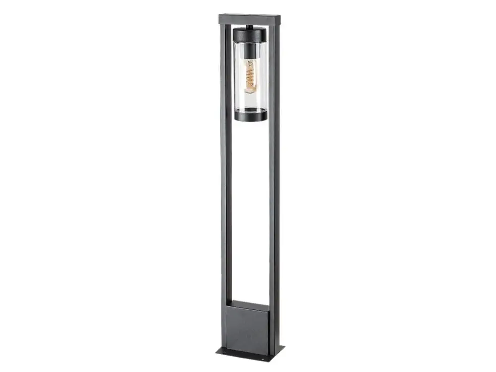 Legkelendőbb Kolta fekete kerti oszlop E27 izzóhoz 80cm