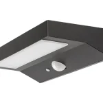 Fekete homlokzati napelemes LED lámpa mozgásérzékelővel Korana 6W IP44 Kedvezményes ár