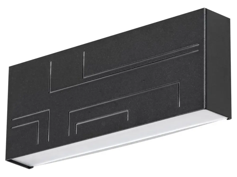 Outlet Fekete homlokzati LED lámpa Maribor 12W IP65