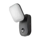 Fekete homlokzati LED lámpa mozgásérzékelővel Odiel 12W IP44 Outlet