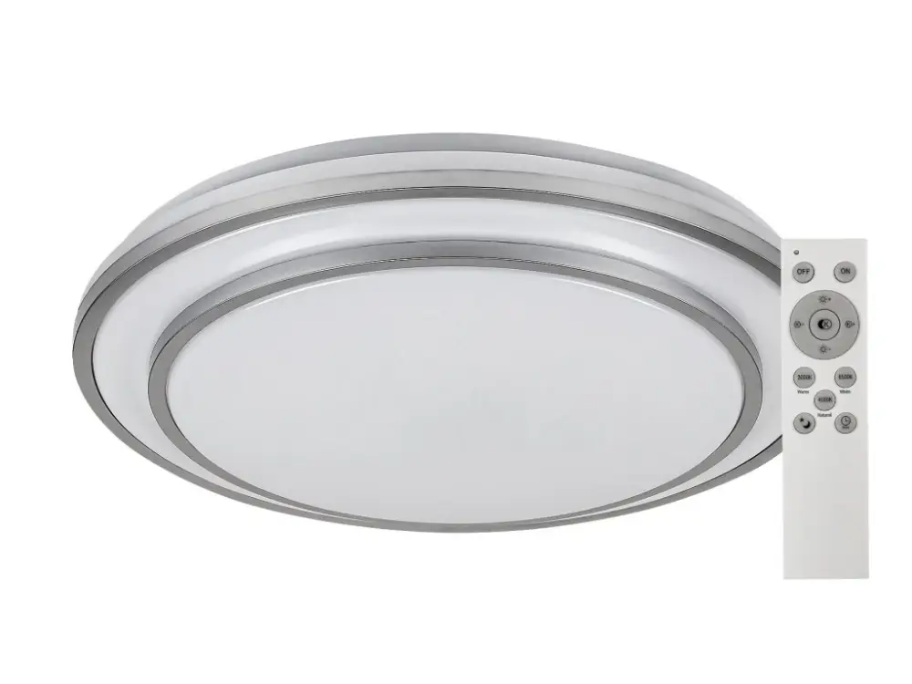 Olcsó Ezüst LED mennyezeti lámpa Lupita 490mm 40W CCT távirányítóval