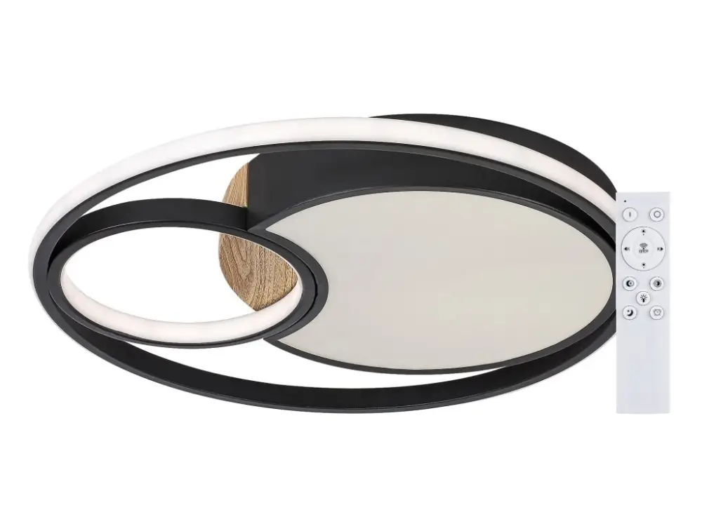 Fekete LED mennyezeti lámpa Leola 480mm 81W CCT távirányítóval Exkluzív ajánlat