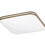 Újdonság Fehér LED mennyezeti lámpa Oscar2 fa dekorral négyzet 330x330mm 18W