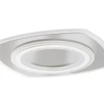 Króm LED mennyezeti lámpa Taneli2 szögletes 480x480mm 60W távirányítóval Biztonságos fizetés