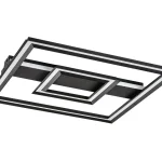 Gyors szállítás Fekete LED mennyezeti lámpa Sidon 485x485mm 48W