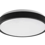Fekete LED mennyezeti lámpa Samira kerek 250mm 18W IP44 Különleges ajánlat