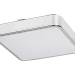 Szezonális akció Króm LED mennyezeti lámpa Wolimir 290x290mm 22W RGB+CCT távirányítóval