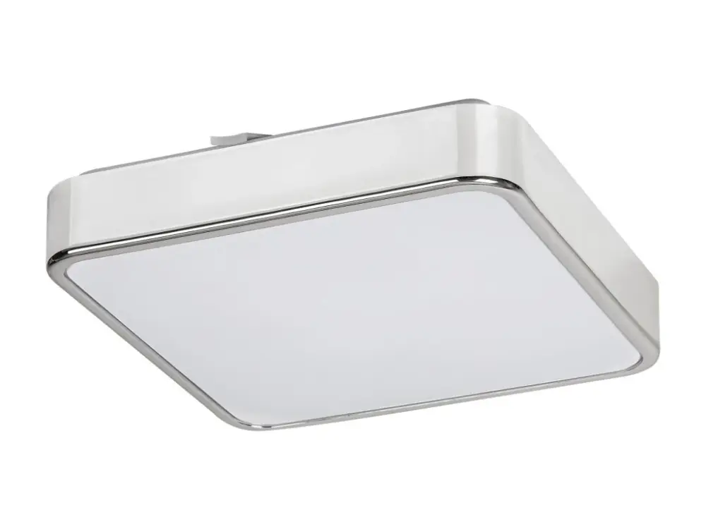 Szezonális akció Króm LED mennyezeti lámpa Wolimir 290x290mm 22W RGB+CCT távirányítóval