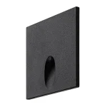 Outlet Fekete süllyesztett lépcsőházi LED lámpatest Boven 3W IP54