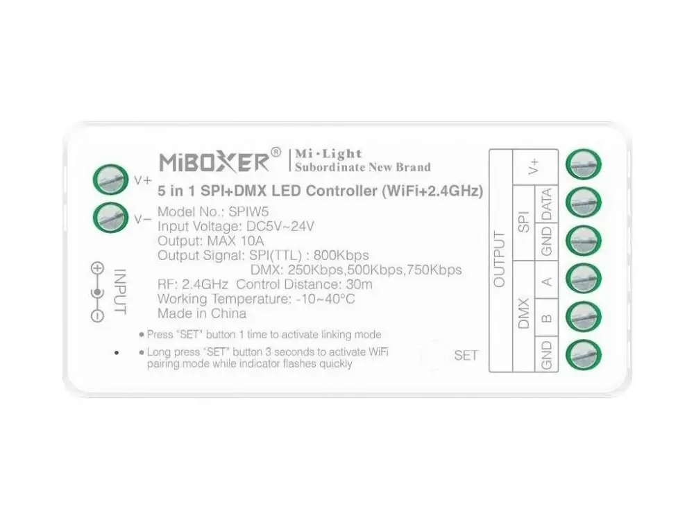 Mi-Light MiBoxer WIFI+RF DMX 5 az 1-ben vevő digitális LED szalagokhoz Akció