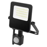 Olcsóbb Fekete LED reflektor mozgásérzékelővel 20W 150lm/W