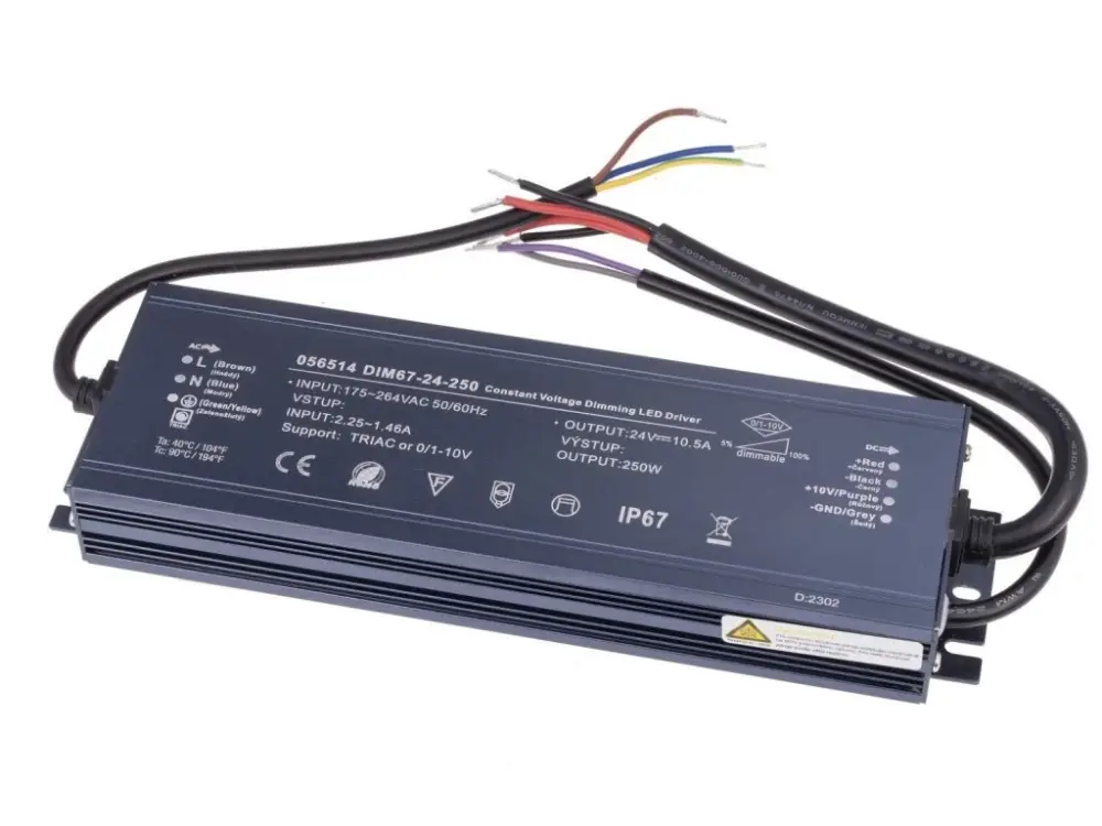 Dimmelhető LED tápegység (trafó) 24V 250W IP67 Olcsó