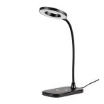 Fekete LED asztali lámpa Hardin 5W vezeték nélküli töltéssel Kiárusítás